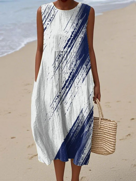 Agave | Vestido Midi con Pinceladas