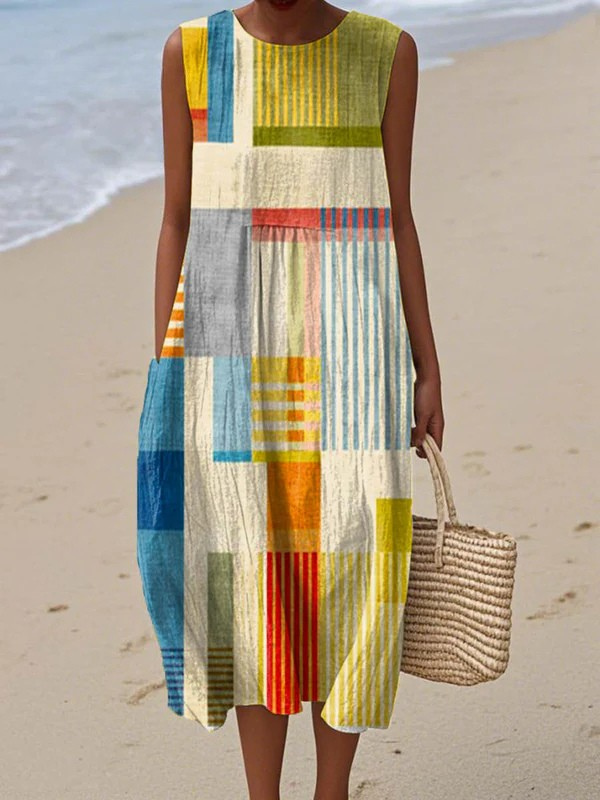 Xanat | Vestido Midi Geométrico