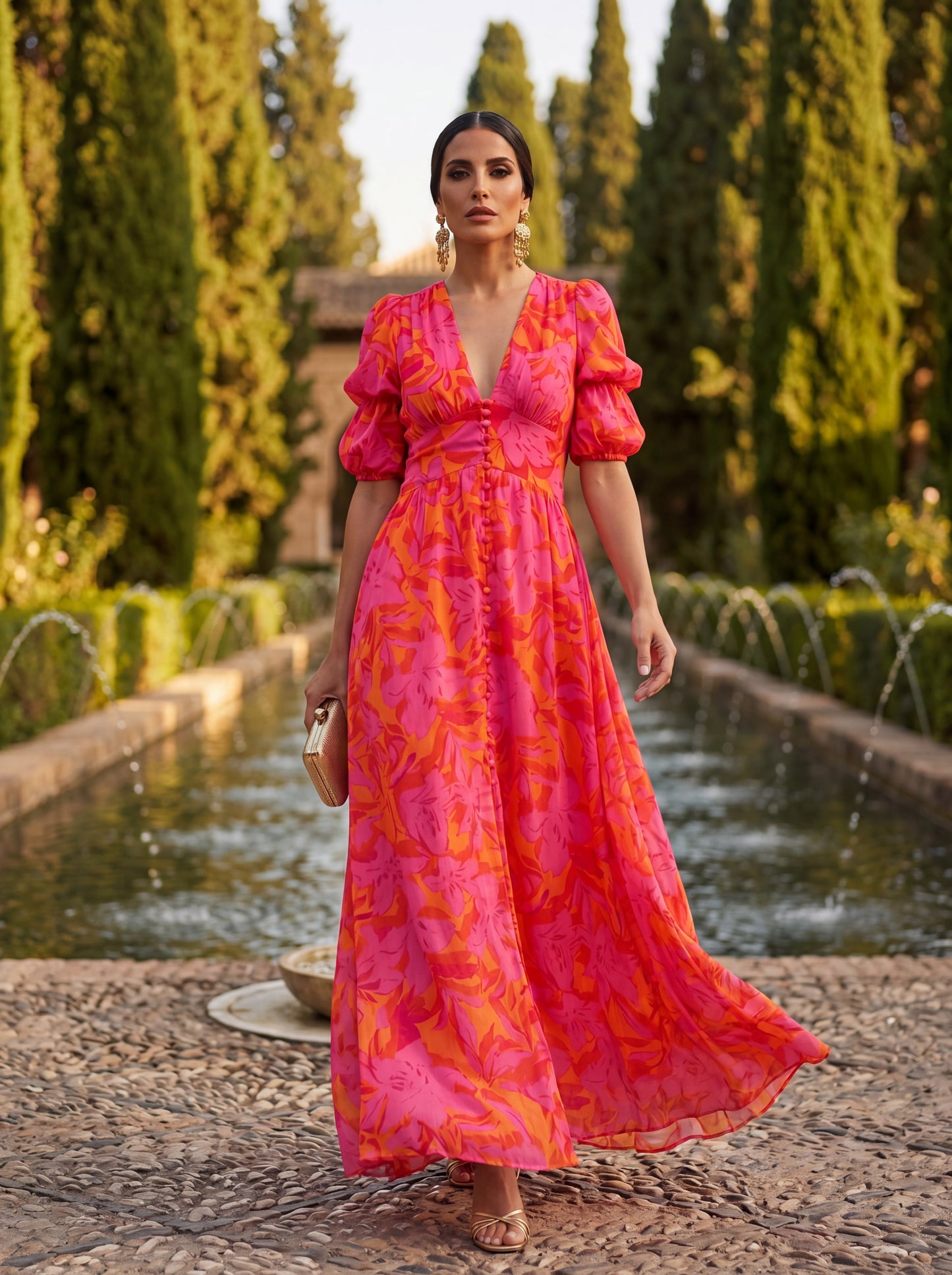 Olvera | Vestido elegante con estampado
