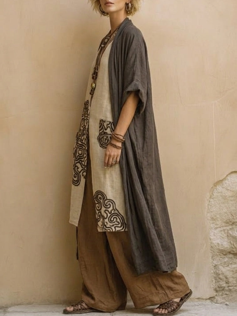 Remedios | Vestido bohemio tribal tres piezas set