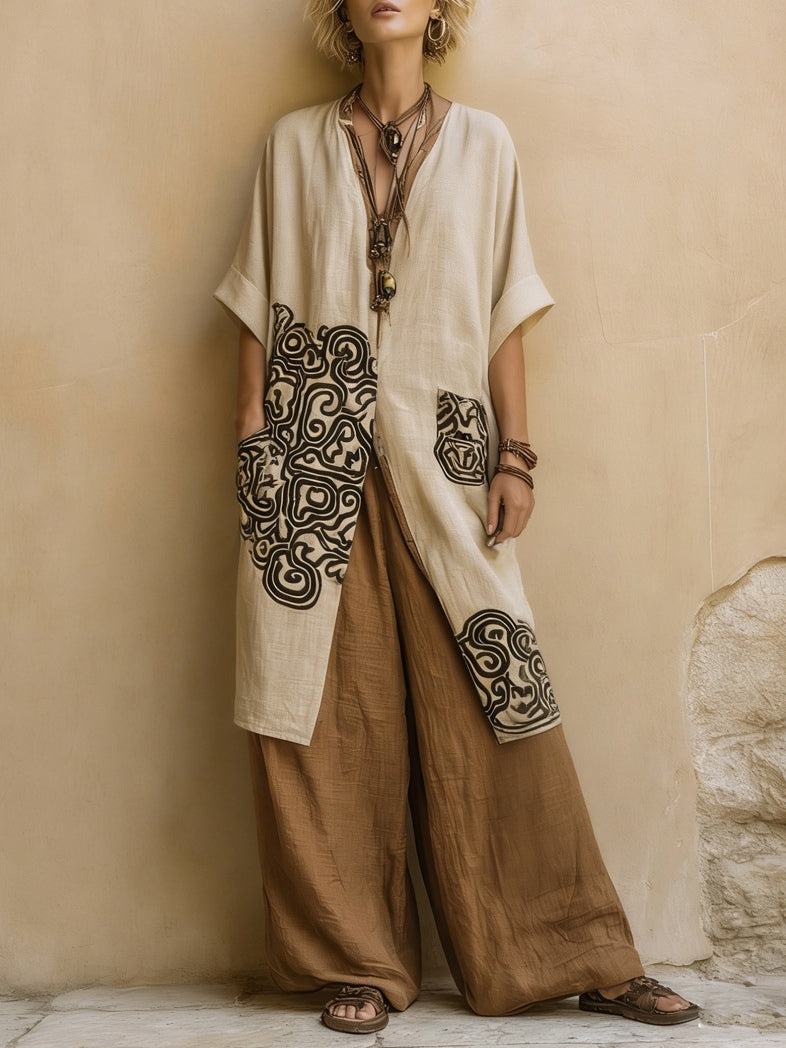 Remedios | Vestido bohemio tribal tres piezas set