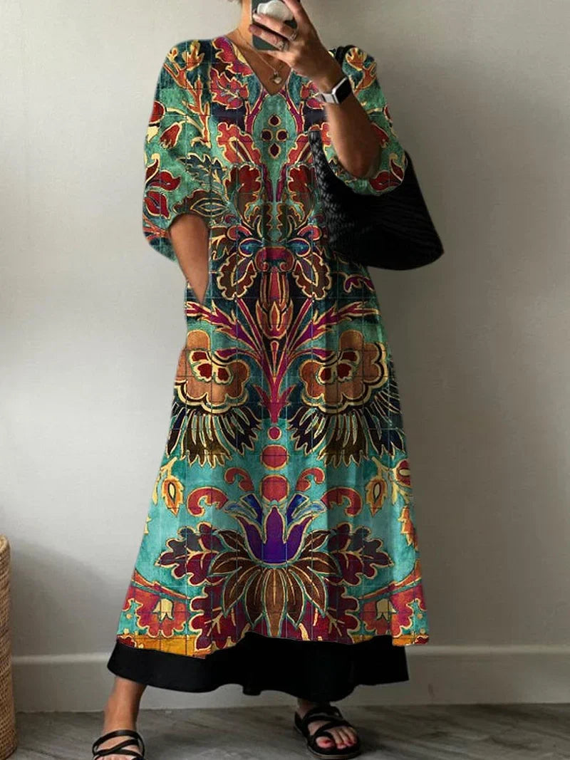 Gloria | Vestido Elegante con Estampado Floral