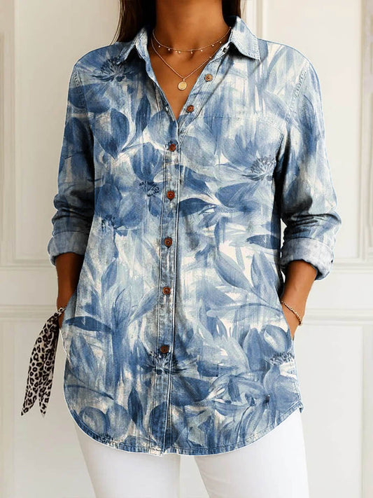 Bega | Blusa de Flores Azules