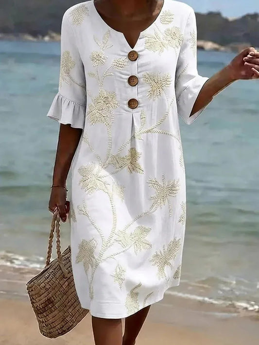 Candelaria | Vestido informal con estampado floral