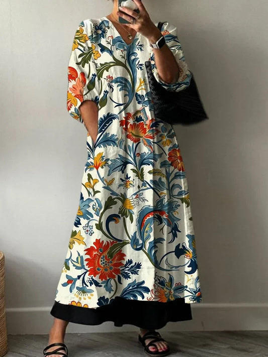 Tiana | Vestido Elegante con Estampado Floral