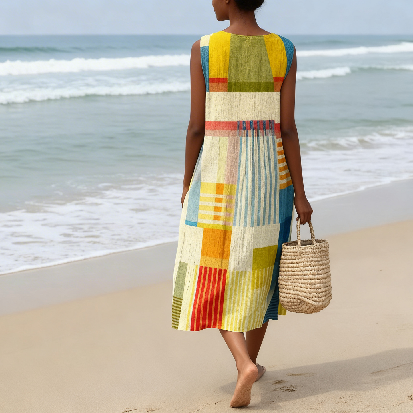 Xanat | Vestido Midi Geométrico