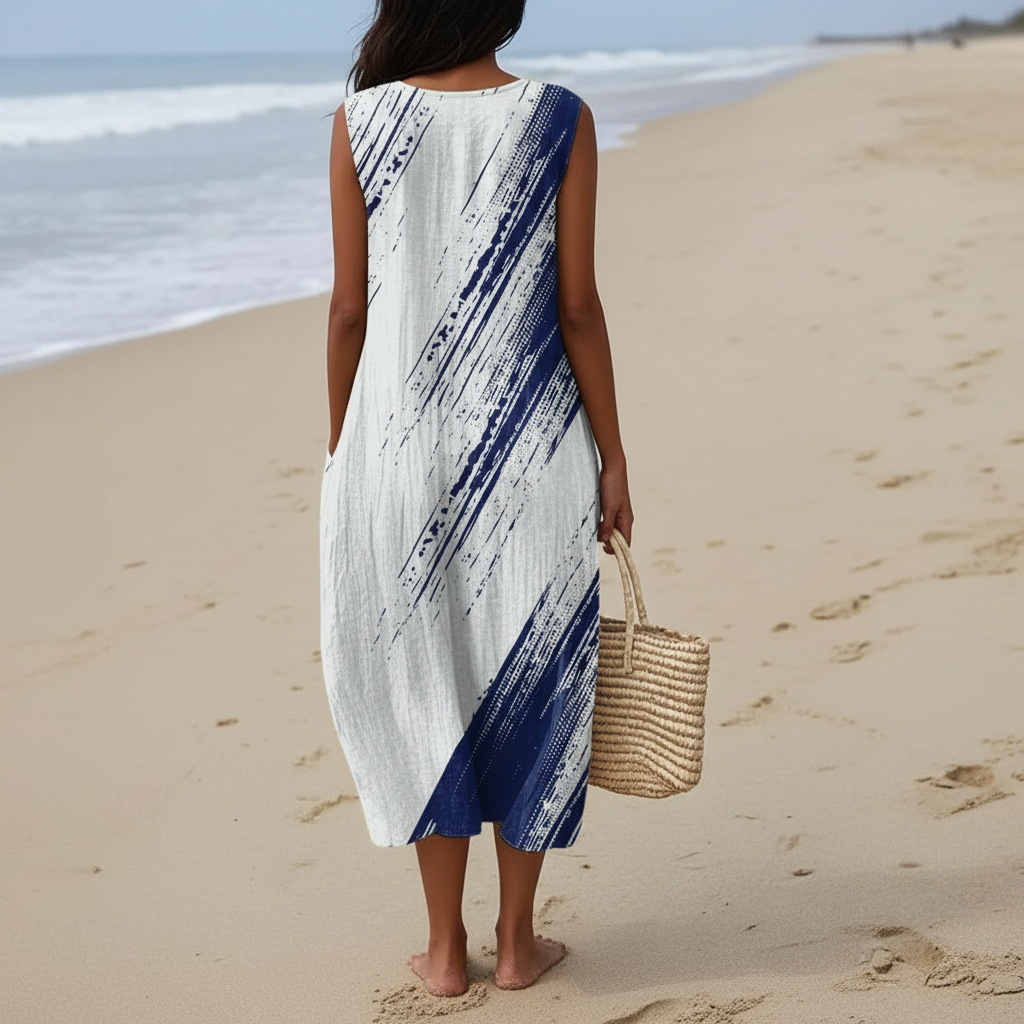 Agave | Vestido Midi con Pinceladas