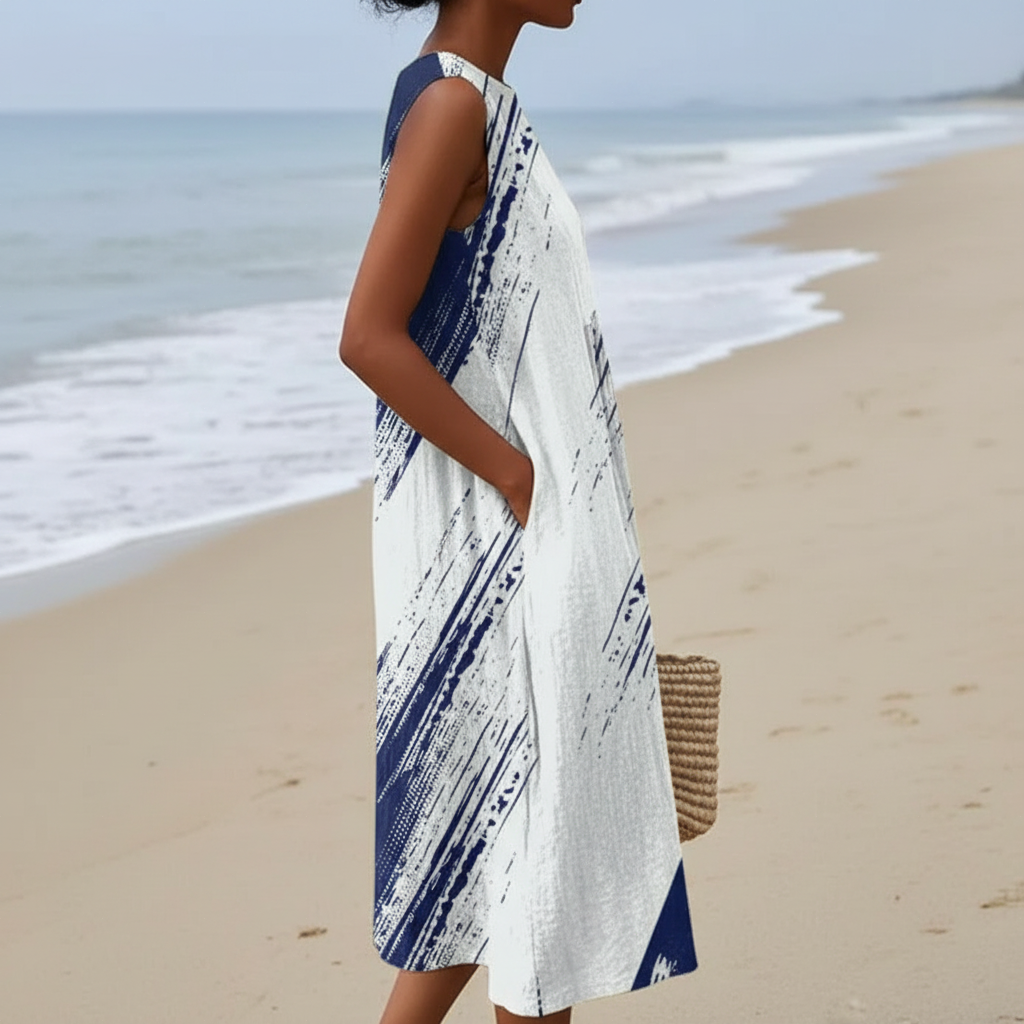 Agave | Vestido Midi con Pinceladas