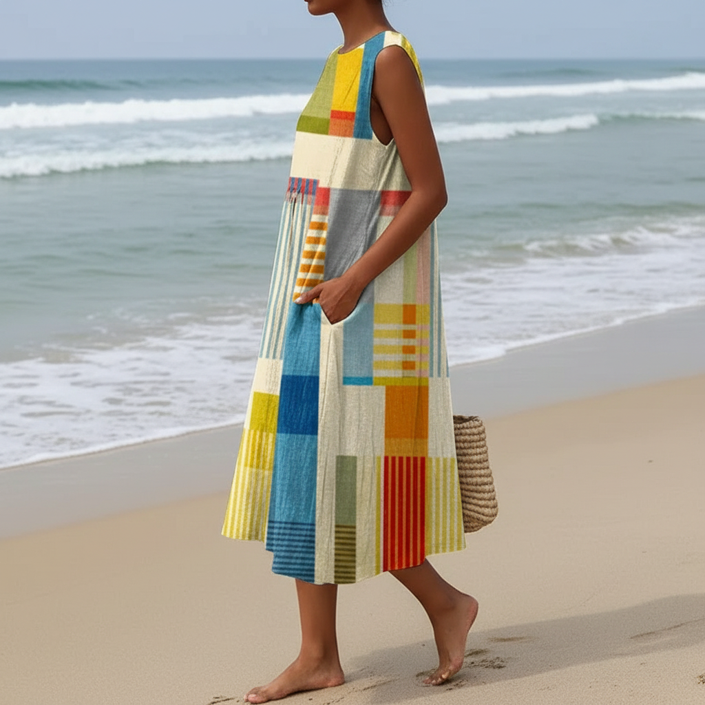 Xanat | Vestido Midi Geométrico
