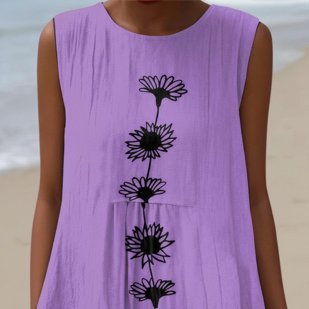 Andreina | Vestido Midi Violet Bloom