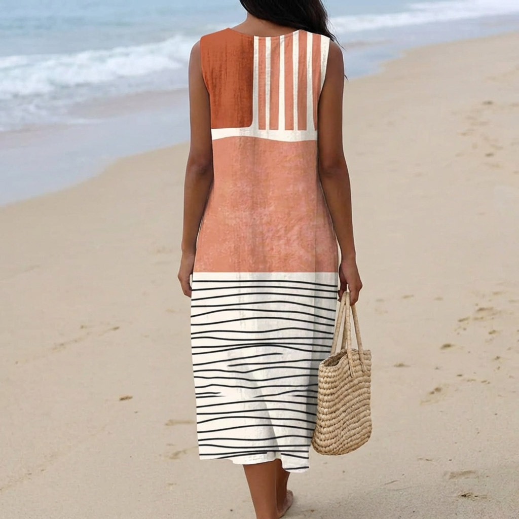 Gardenia | Vestido Midi de Rayas
