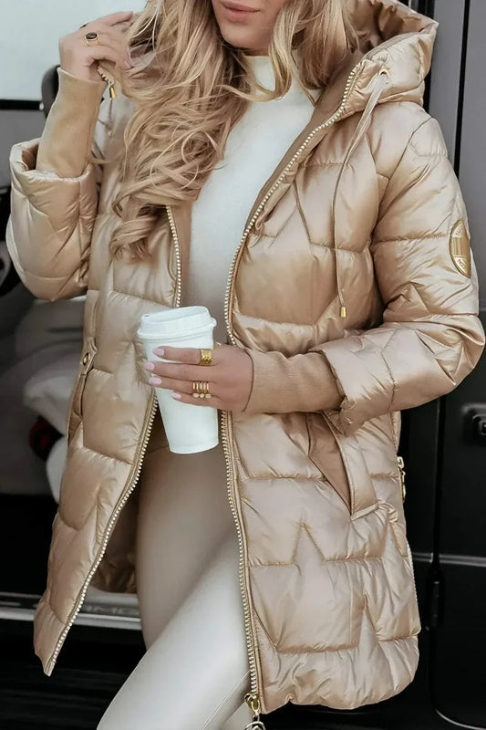 Jane | Abrigo chic acolchado con capucha