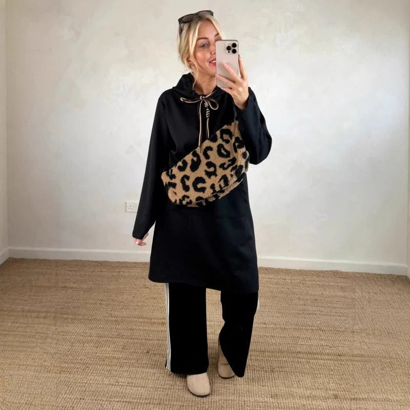 Lorena | Sudadera larga oversized con capucha