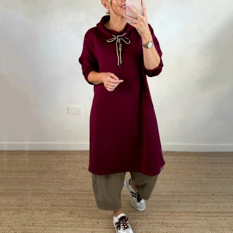 Lorena | Sudadera larga oversized con capucha