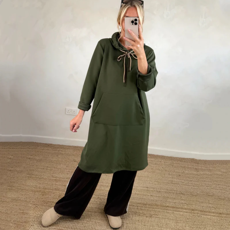 Lorena | Sudadera larga oversized con capucha