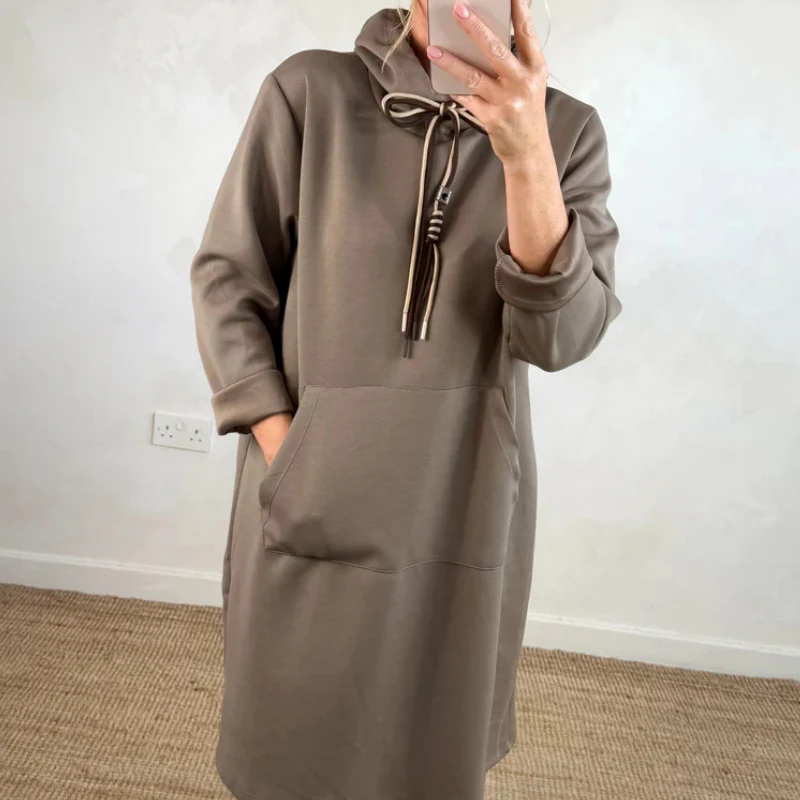 Lorena | Sudadera larga oversized con capucha