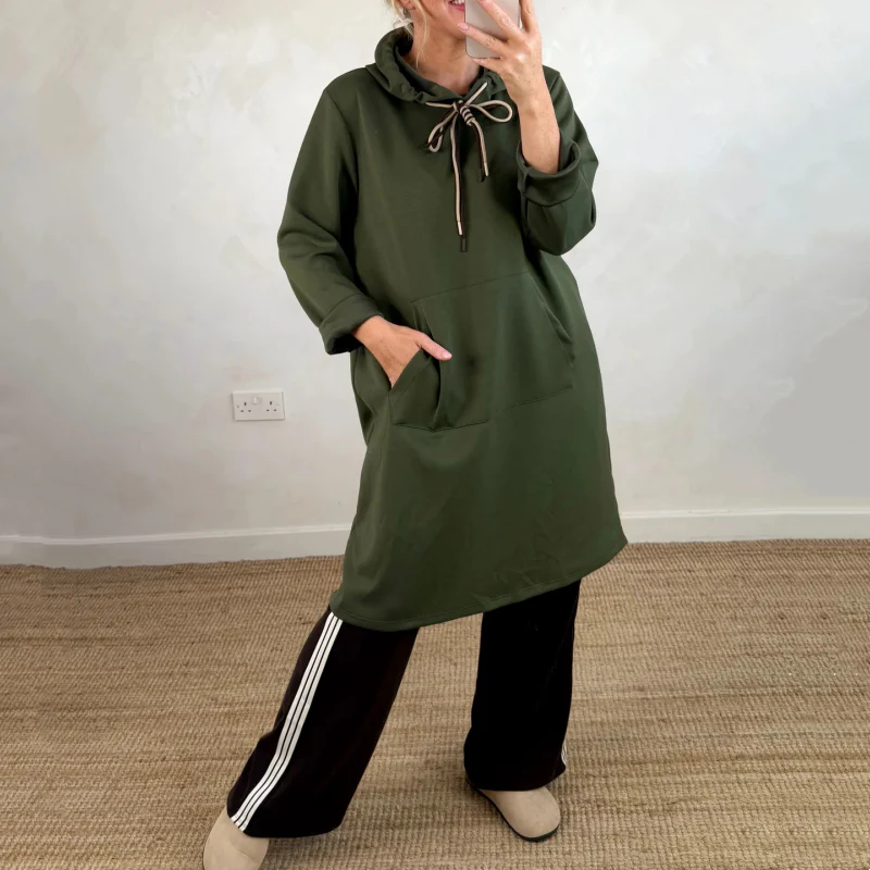 Lorena | Sudadera larga oversized con capucha