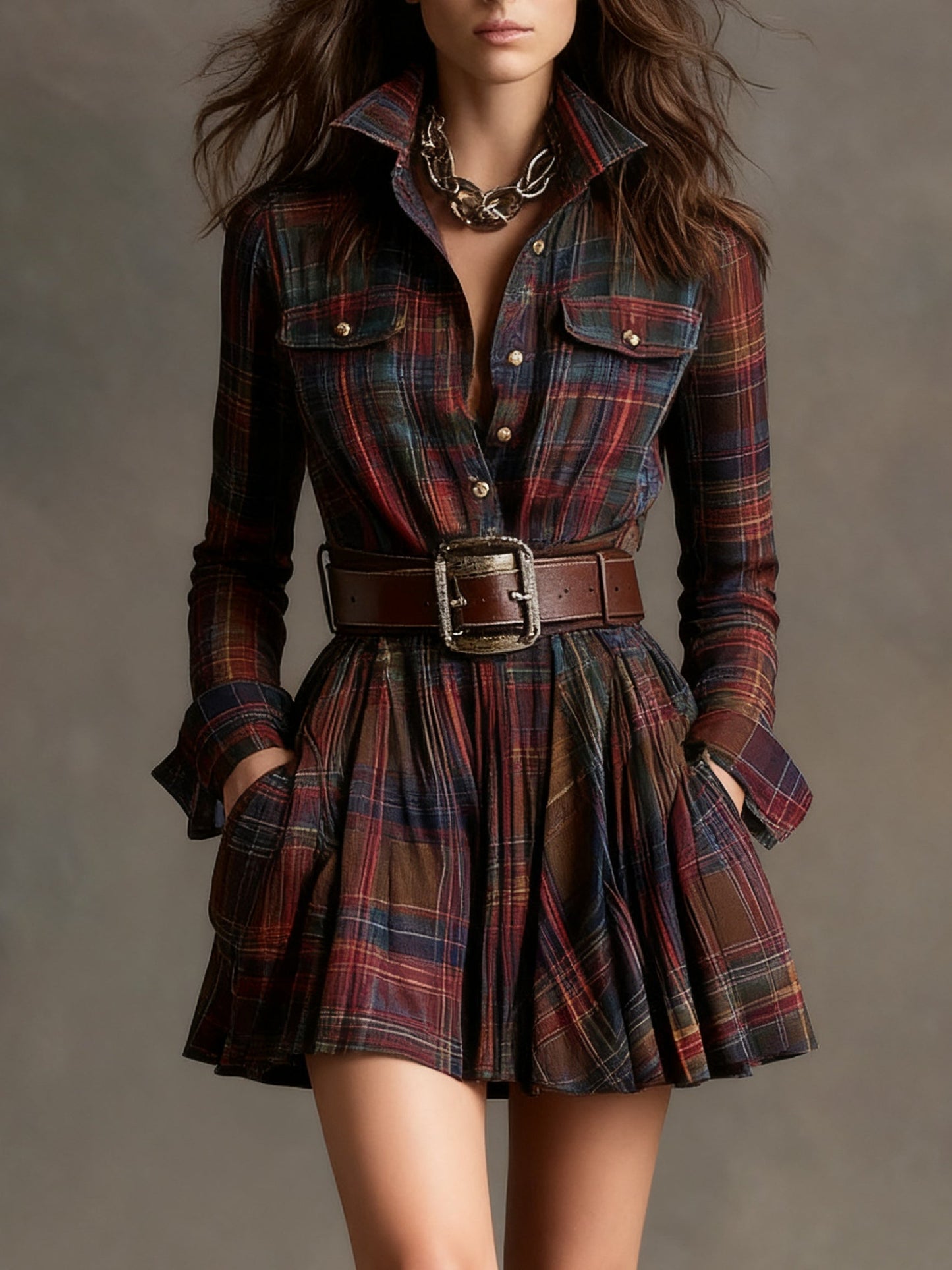 Aldara | Vestido vintage con cinturón incluido