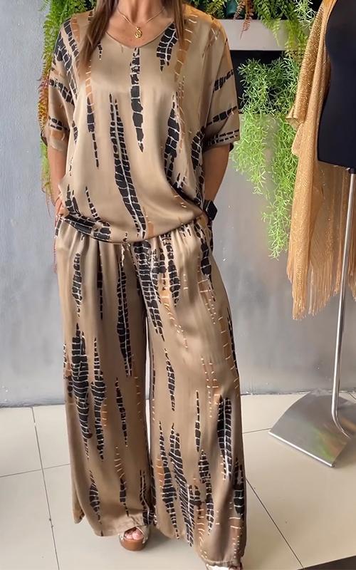 Marie | Conjunto estampado de dos piezas