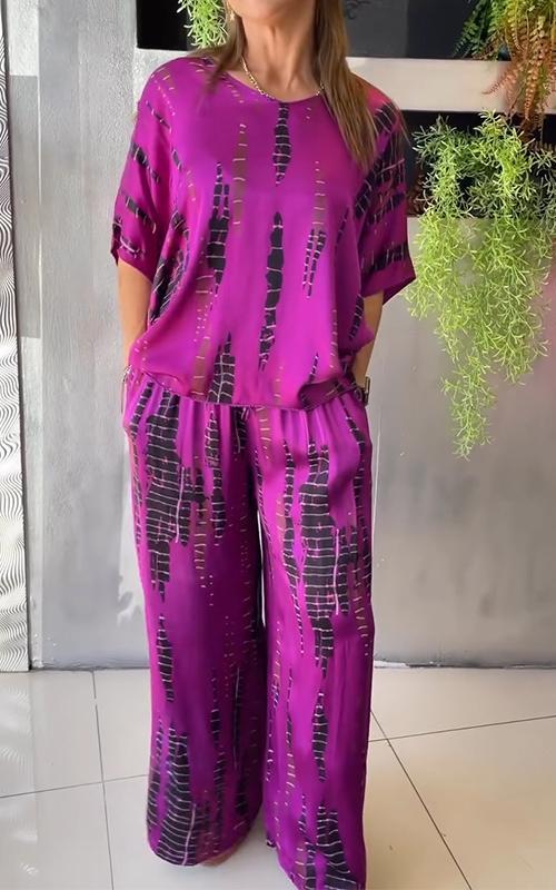 Marie | Conjunto estampado de dos piezas