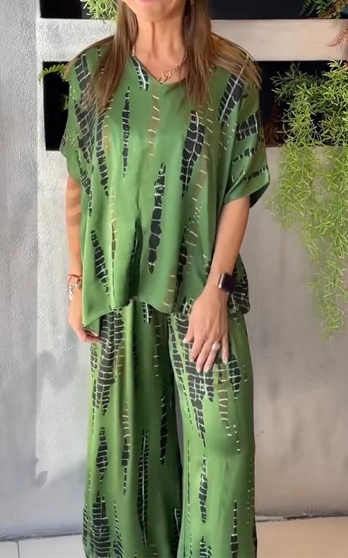 Marie | Conjunto estampado de dos piezas
