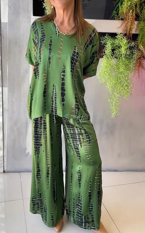 Marie | Conjunto estampado de dos piezas