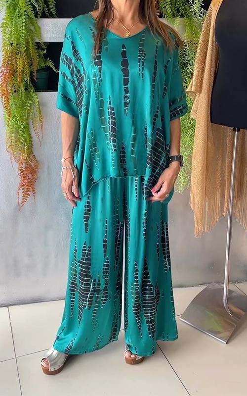 Marie | Conjunto estampado de dos piezas