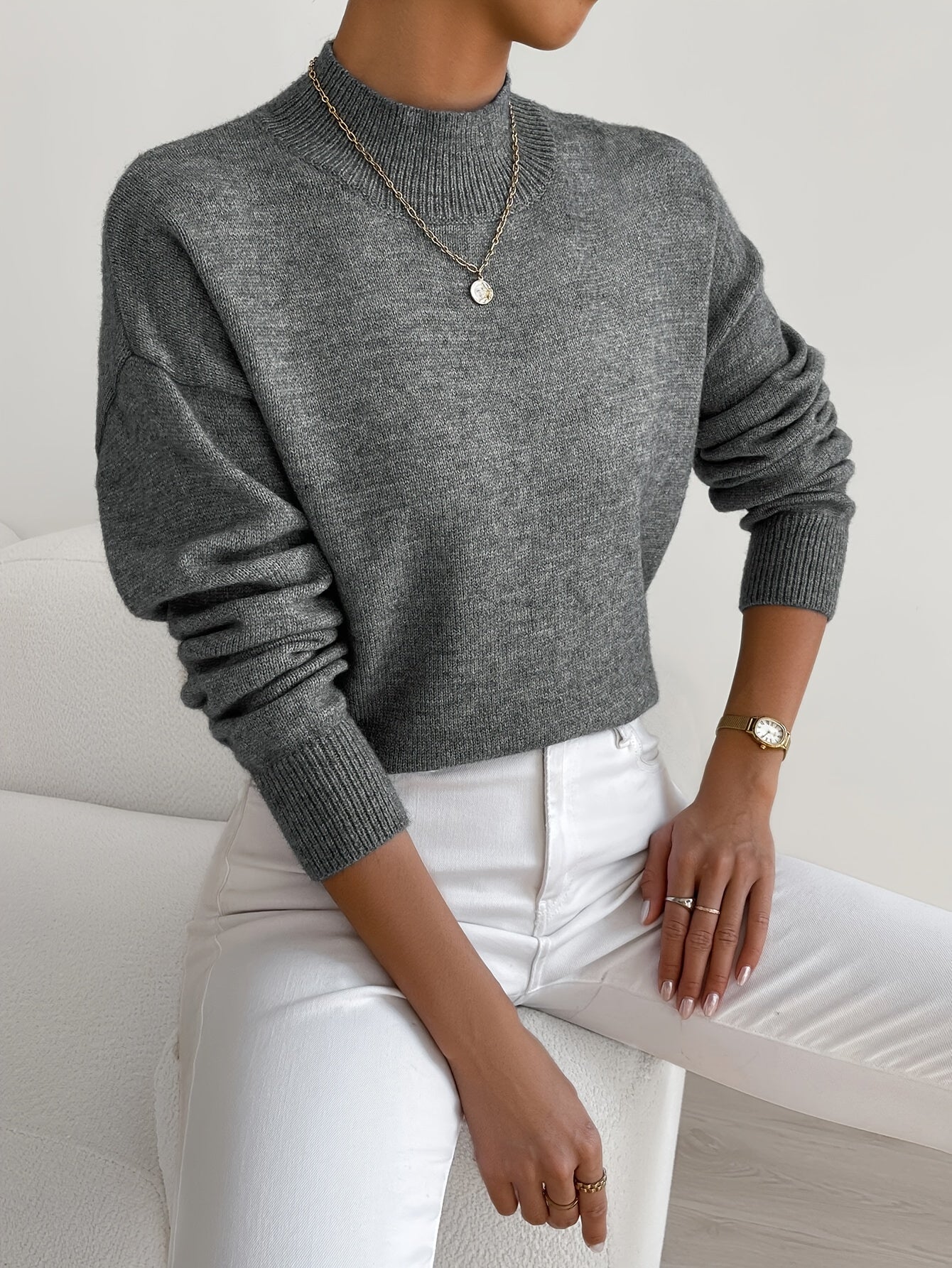 Wish | Suéter de cuello elegante