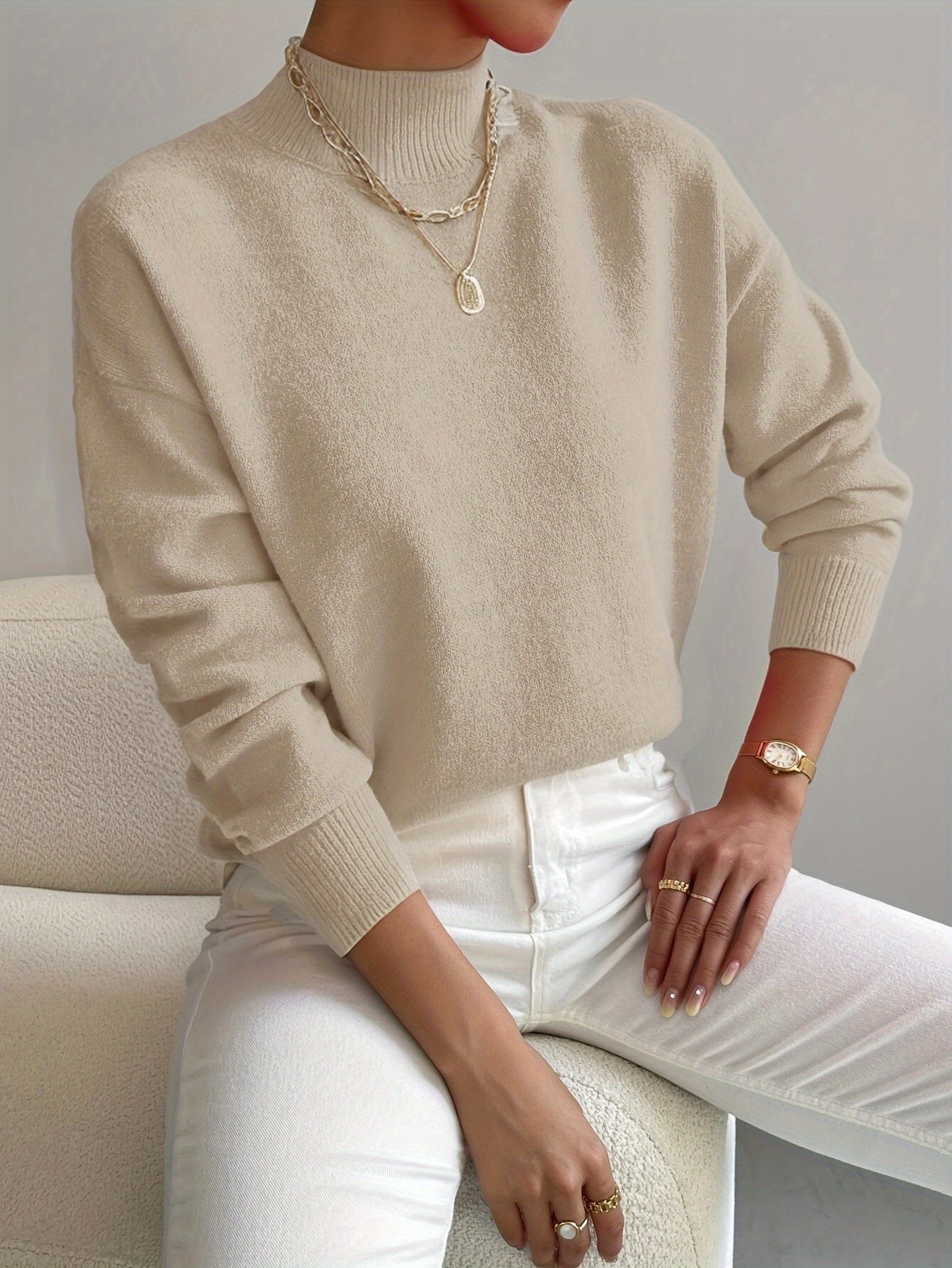 Wish | Suéter de cuello elegante