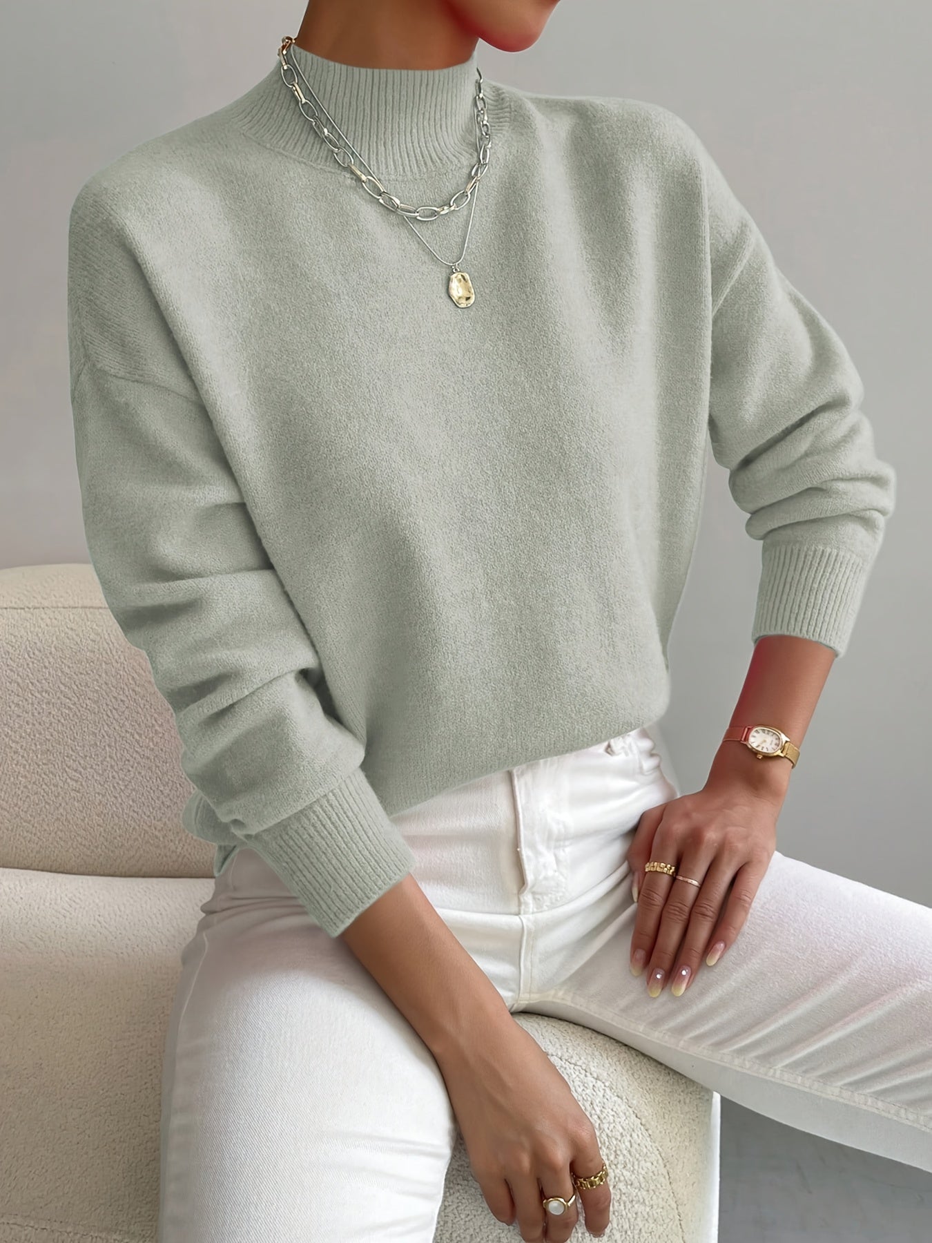 Wish | Suéter de cuello elegante