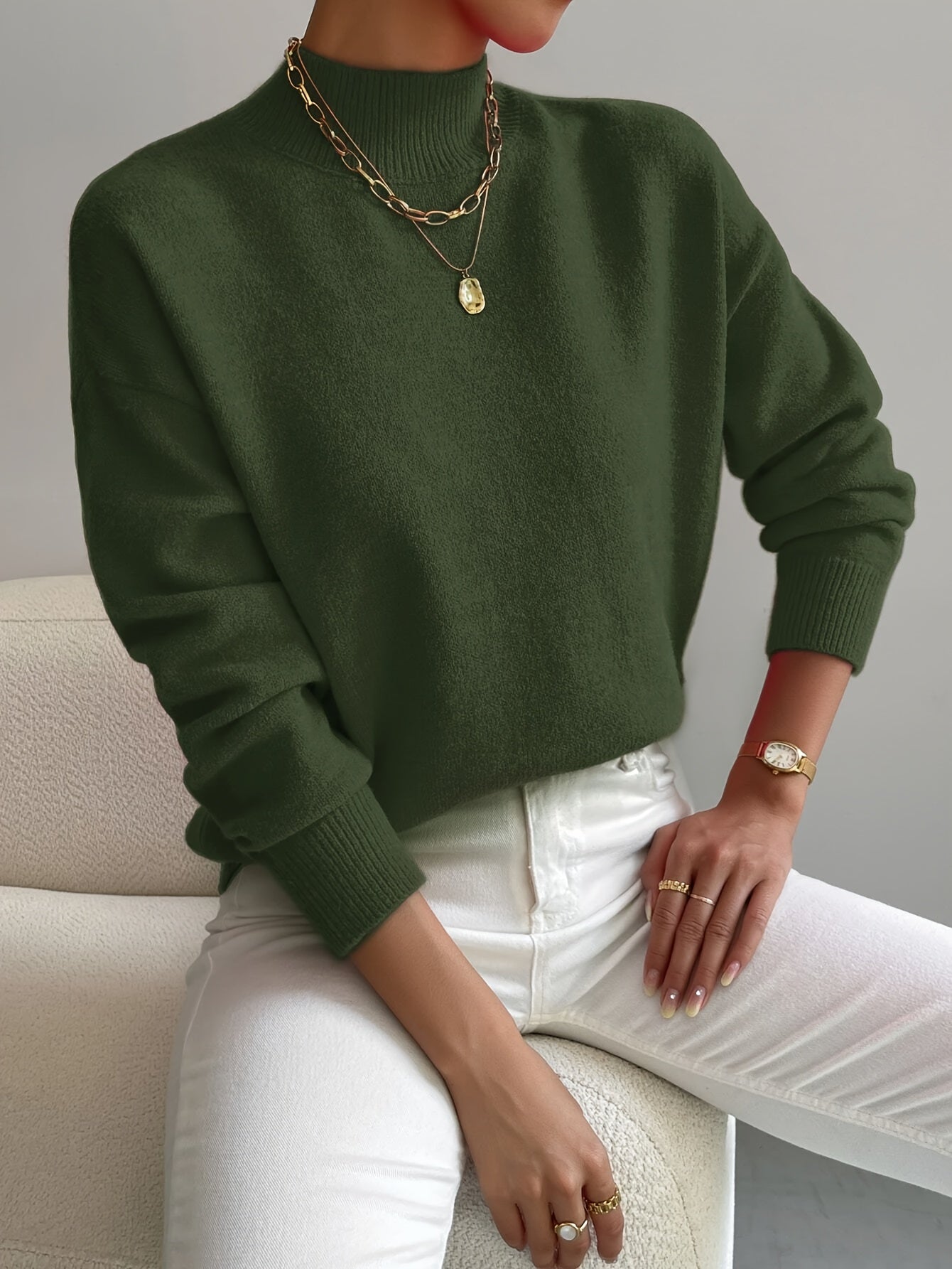 Wish | Suéter de cuello elegante